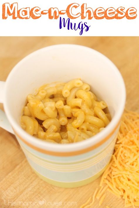 Easy Mac-n-Cheese Mugs- another Kids in the Kitchen recipe. Forget buying the boxed version of this- make your own single serve mac n cheese in a few minutes from ingredients in your cupboards! Mac And Cheese Mug, Easy Mac N Cheese, Kitchen Tricks, Mac And Cheese Recipe, Kitchen Recipe, Pan Meals, Single Serving, Mac N Cheese Recipe, One Pan Meals