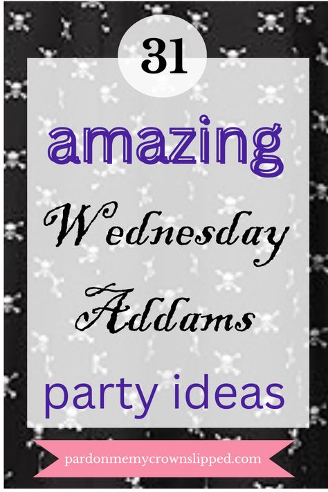 Embrace the darkness and celebrate your birthday the Wednesday Addams way! Explore creative ideas for a spooktacular and stylish birthday party. 🌑🎂 #WednesdayAddams #GothicParty #BirthdayInspiration Wednesday Birthday Party Games, Addams Family Theme Party Games, Addams Birthday Party, Wednesday Party Games, Wednesday Addams Birthday Party Ideas, Wednesday Birthday Party, Wednesday Addams Birthday Party, Addams Family Theme Party, Wednesday Addams Party