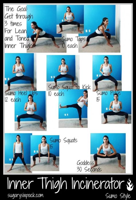 Inner Thigh Incinerator Workout | Tone your inner thighs in 6 moves! http://www.Sugarysixpack.com #totalbodytransformation Inner Thigh Workout, Thigh Exercises, Body Fitness, Inner Thigh, Roller Derby, Lower Body Workout, I Work Out, Leg Workout, Get In Shape