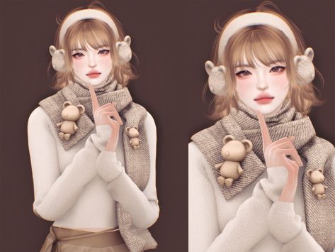 🖤【333】Winter Bear Cc Hats, Game Screenshots, Winter Bear, Ear Muffs, Bear Hat, Sims 4 Cc, Sims 2, Earmuffs, Sims Cc