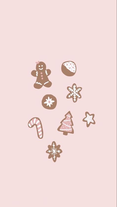 Gingerbread Man Wallpaper, Pink Gingerbread Man, Pink Christmas Iphone Wallpaper, Pink Christmas Background, Christmas Wallpaper Ipad, Halloween Home Decor Ideas, Christmas Lockscreen, Winter Wallpapers, Christmas Wallpaper Iphone Cute