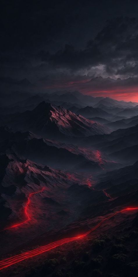 Rocky Core Aesthetic, Red Mountains Aesthetic, Dark Red Landscape, Dark Mountain Aesthetic, Dark Mysterious Aesthetic, Dark Sky Aesthetic, Dark Entities, Dark Veil, Red Mountains