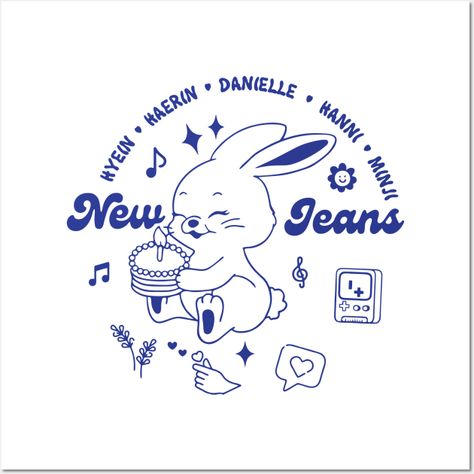 Newjeans New Jeans, Denim Photoshoot, Money Cat, Bunny Logo, Jeans Logo, Sewing Patterns For Kids, Trending Svg, T Shirt And Jeans, Designer Jeans