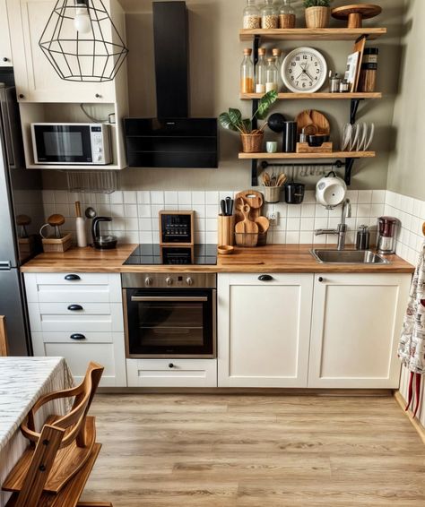 Tiny Home Kitchen, Tiny House Hacks, Backyard Guest Houses, Tiny Kitchen Design, Camper Interior Design, Single Wide Mobile Homes, Desert House, Tiny House Layout, Small House Interior Design