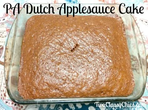 Quick Snack Cake Easy Recipes, Apple Sauce In Recipes, Best Applesauce Cake, Applesauce Desserts, Applesauce Pie, Apple Sauce Cake, Recipe Using Applesauce, Applesauce Cake Recipe, Pennsylvania Dutch Recipes