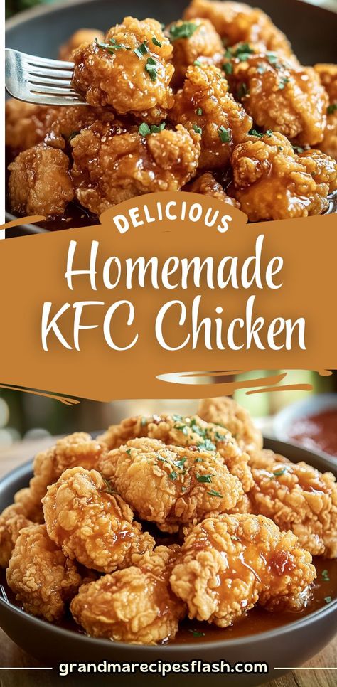 Baked Honey Bbq Chicken, Honey Bbq Chicken Bites, Copycat Fast Food, Southern Style Food, Kfc Fried Chicken Recipe, Kfc Recipes, Bbq Chicken Bites, Best Fried Chicken Recipe, Air Fry Chicken