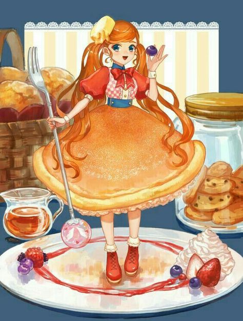 Chibi Food, Foodie Art, Chibi Anime Kawaii, Anime Food, Fantasy Paintings, Kawaii Food, Doll Repaint, Food Drawing, Human Art