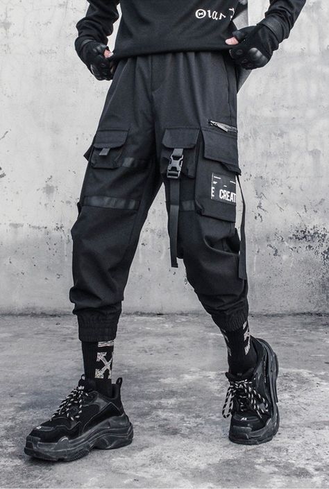 X-Create Cargo Pants-streetwear-techwear Techwear Hoodie, Cyberpunk Techwear, Techwear Pants, Techwear Outfits, Tactical Cargo Pants, Combat Pants, Pants Cargo, Black Cargo Pants, Tactical Pants