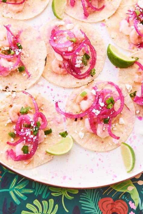 I'M SORRY PEOPLE ARE SO JEALOUS OF MY PERFECT PINK TACO - Eating these tacos is like being famous. You can eat them while wearing army pants and flip flops, or after canoodling with bae at the Halloween party. We should know, we like invited them, you know? Pink Taco Party, Pink Savory Food, Pink Tacos, Pink Dinner Party, Barbie Brunch, Food Poetry, Lunch Truck, Peace Aesthetic, Pink Lunch