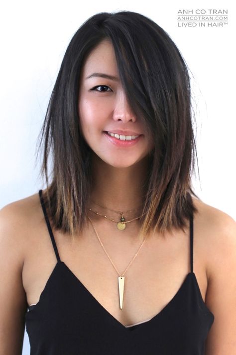 Layered Haircuts Shoulder Length, Lob Haircut, Haircut Inspiration, Short Straight Hair, Shoulder Length Hair Cuts, Haircuts Straight Hair, Asian Hair, Medium Hair Cuts, Hair Envy