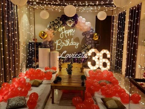 Terrace Party Decoration, Rooftop Birthday Party Decorations, Terrace Birthday Decoration, Welcome Home Baby Girl, Balloon Party Decorations, Terrace Decoration, Bday Decor, Romantic Candle Light Dinner