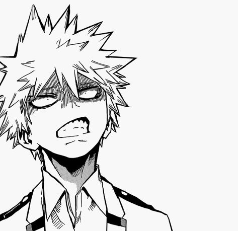 I love the faces he makes. ❤ Bakugou And Uraraka, Bakugou Manga, Buko No Hero Academia, Hero Academia Characters, My Hero Academia Manga, Anime Sketch, An Anime, Art Reference Poses, Boku No Hero Academia