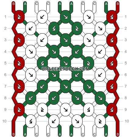 Normal pattern #162057 | BraceletBook Christmas Friendship Bracelet Patterns Easy, Friendship Bracelet Patterns Christmas, Snowflake Bracelet Pattern, Pride Flag Bracelet Pattern, Tree Friendship Bracelet Pattern, Snowflake Friendship Bracelet Patterns, Christmas String Bracelet Patterns, Winter Bracelet Pattern, Christmas Friendship Bracelets Patterns