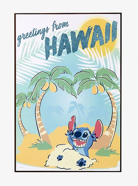 Lilo And Stitch Hawaii, Hawaii Background, Stitch Room, Aladdin Magic Carpet, Grid Poster, Playing In The Sand, Painted Wood Walls, Disney Merch, Picture Hanger