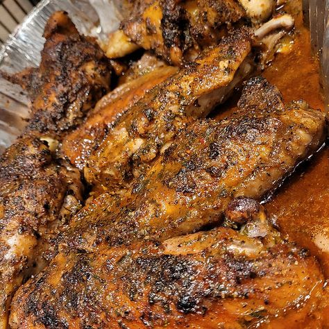 Bailey House 2 Home | The Blog Cajun Fried Turkey Wings, Cajun Turkey Wings, Cajun Turkey Wings Recipe, Cajun Fried Turkey, Turkey Leg Recipes, Aunt May, Baked Turkey Wings, Cajun Turkey, Fit Meals