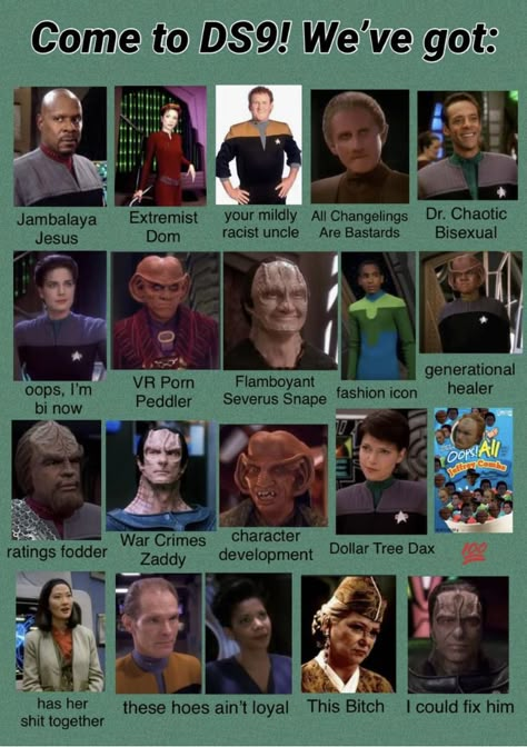 Fandom Star Trek, Star Trek Reboot, Star Trek Ds9, Deep Space 9, Star Trek Funny, Funny Nerd, Star Trek Art, Pinterest Humor, Aliens Funny