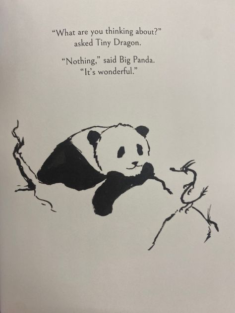 from “Big Panda and Tiny Dragon” Big Panda And Tiny Dragon Tattoo, Big Panda And Tiny Dragon Quotes, Big Panda And Tiny Dragon, Social Pedagogy, Panda Dragon, Dragon Quotes, Big Panda, Panda Tattoo, Tiny Dragon