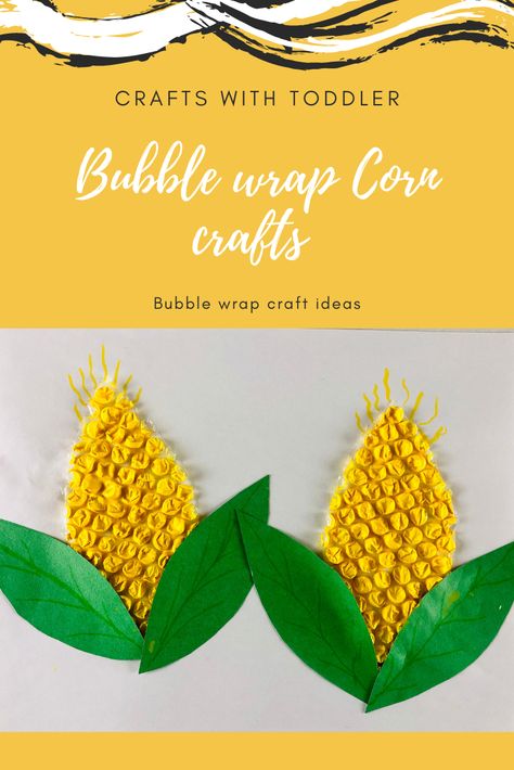 Easy Bubble wrap corn craft for kids 🌽 | Bubble wrap craft ideas #bubblewrap #bubblewrapprinting #corn #vegetables #veggies #vegetablecrafts #kidscrafts #craftsforkids #kidsactivities #toddleractivity Jewelry Toddler, Bubble Wrap Crafts, Corn Crafts, Crafts For Fall, Corn Craft, Bubble Wrap Art, Bubble Crafts, Vegetable Crafts, Fruit Crafts