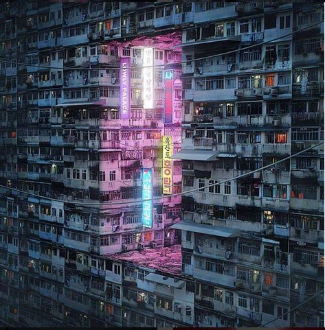 Seoul High Tech Low Life, Dystopian Aesthetic, Sci Fi City, City At Night, Haikou, Cyberpunk Aesthetic, Cyberpunk City, Arte Cyberpunk, Futuristic City