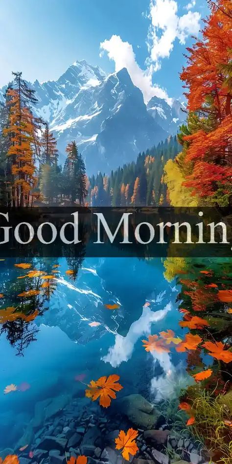 Good Morning Fall Images Good Morning Fall Images, Good Morning Fall, Clear Autumn, Images With Quotes, Fall Images, Autumn Morning, One Picture, Gold And Red, Morning Beautiful