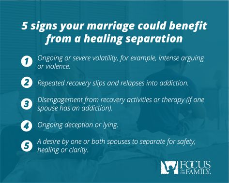 Why and How to Pursue a Healing Separation - Focus on the Family Marriage Help Counseling, Seperation Marriage, Pre Marriage Counseling, Legal Separation, Focus On The Family, Marital Counseling, Divorce Advice, Marriage Help, Family Therapy