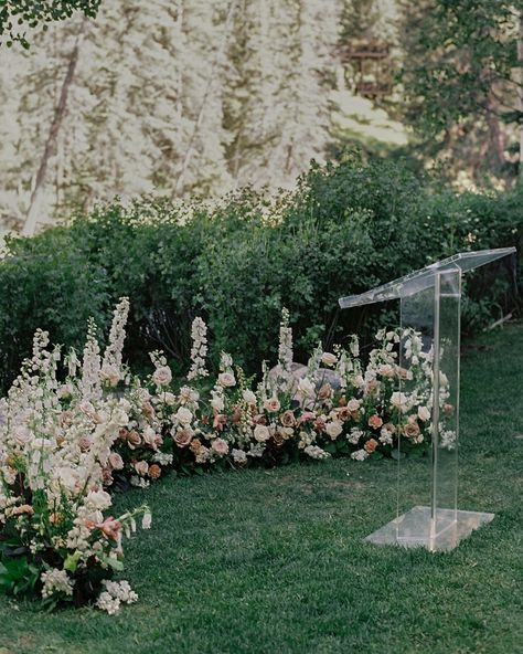 Floral ground arches are trendy but not going anywhere anytime soon. I love them when you want to be surrounded by flowers but not block any views. PLUS, these are able to be repurposed to the reception area to add more floral in that lovely space. #coloradowedding #coloradoweddingflorist #coloradoflorist #mountainwedding #mountainweddingflorist #mountainflorist #vailwedding #vailweddingflorist #groundarch #groundsemicircle Mock Orange, Surrounded By Flowers, Reception Area, Floral Arch, Beautiful Backgrounds, Reception Areas, Colorado Wedding, Mountain Wedding, Wedding Florist