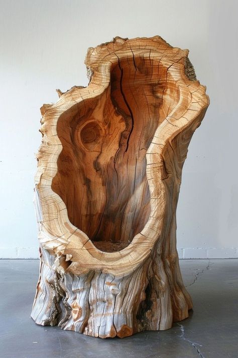 Log Ideas Diy Projects, Wood Log Projects, Wood Sculpting, Wood Log Ideas, Log Ideas, Wood Carving Art Sculpture, Log Projects, Wood Lamp Design, Rustic Log Furniture