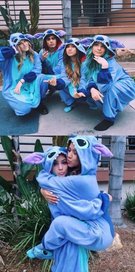 Image result for diy stitch costume Halloween Costumes Onesies, Stitch Costume, Costume Carnaval, Cute Group Halloween Costumes, Bff Halloween Costumes, Best Friend Halloween Costumes, Duo Halloween Costumes, Holloween Costume, Costumes For Teens