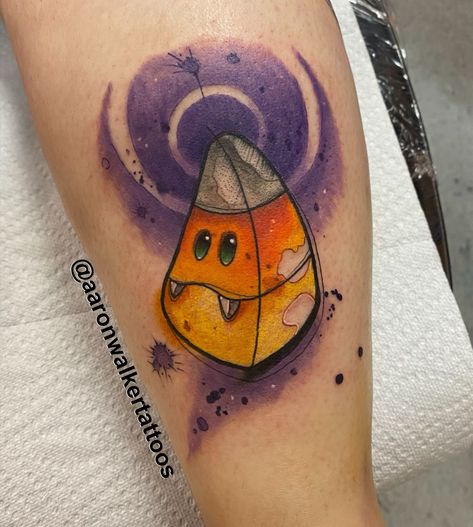 Spooky season is coming up soon, and I would love to do some Halloween tattoos! Here’s a little cute candy corn from some of my flash from a few years ago. I would love to do more watercolor tattoos! Let me know if you’re interested. DM or use my website for booking #aaronwalker #aaronwalkertattoos #watercolor #watercolour #watercolortattoo #watercolourtattoo #halloween #halloweentattoo #spooky #spookyseason #candycorn #cute #cutetattoo #littlerock #littlerockarkansas #arkansas #arkansasta... Halloween Candy Tattoo, Candy Corn Tattoo, Corn Watercolor, Watercolor Candy, Candy Tattoo, Watercolor Tattoos, Little Rock Arkansas, Halloween Tattoos, Cute Candy