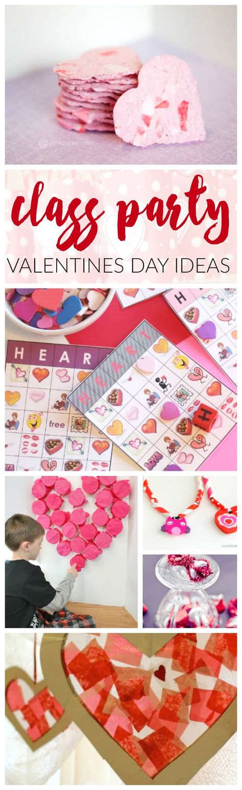 Fantastic ideas for planning a  Valentine's Day class party! Class Treat Ideas, Class Party Ideas, Class Mom, Valentines Class Party, Class Picture, Valentine's Day Party Games, Valentine's Day Crafts, Valentinstag Party, Class Valentines