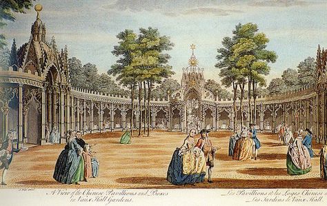 Vauxhall Gardens: Three Piazzas of Supper-Boxes, via Susana Ellis Dark Regency, Vauxhall Gardens, Black Box Theatre, Social Illustration, Sky Palace, London Gardens, Georgian London, Box Theatre, Patriotic Birthday