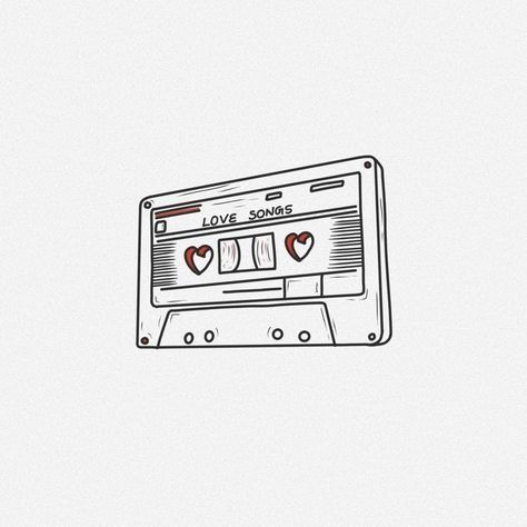 Concert Ticket Tattoo, Cassette Tape Tattoo, Cassette Tattoo, Silly Tattoos, Silly Love Songs, Dibujo Simple, Music Tattoo, Music Tattoos, Subtle Tattoos