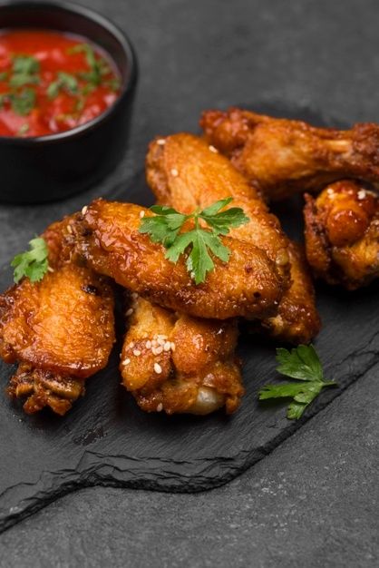 Plating Chicken, Wings Flavors, Honey Butter Fried Chicken, Butter Fried Chicken, Chicken Sauces, Fried Chicken Ingredients, Honey Butter Chicken, Menu Signage, Fire Chicken