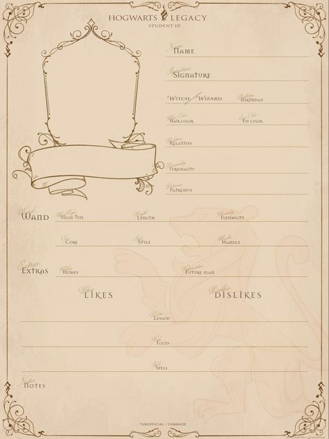 Oc Profile Sheet, At Least I Tried, Oc Template, Harry Potter Oc, Student Id, Hogwarts Legacy, Chinese Quotes, Character Profile, Bad Habit