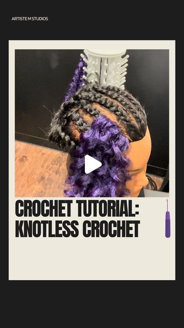 Crochet Installation, Knotless Crochet Braids, Knotless Crochet, How To Do Crochet, Sew In Weave, Box Braid, Box Braids Styling, Braid Tutorial, Crochet Braids