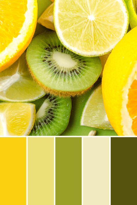 Summer Fruit Color Palette, Fruit Colour Palette, Lemon Color Palette, Fruit Color Palette, Tea Color Palette, Food Color Palette, Food Colors Palette, Color Palette Interior Design, Pantone Color Chart