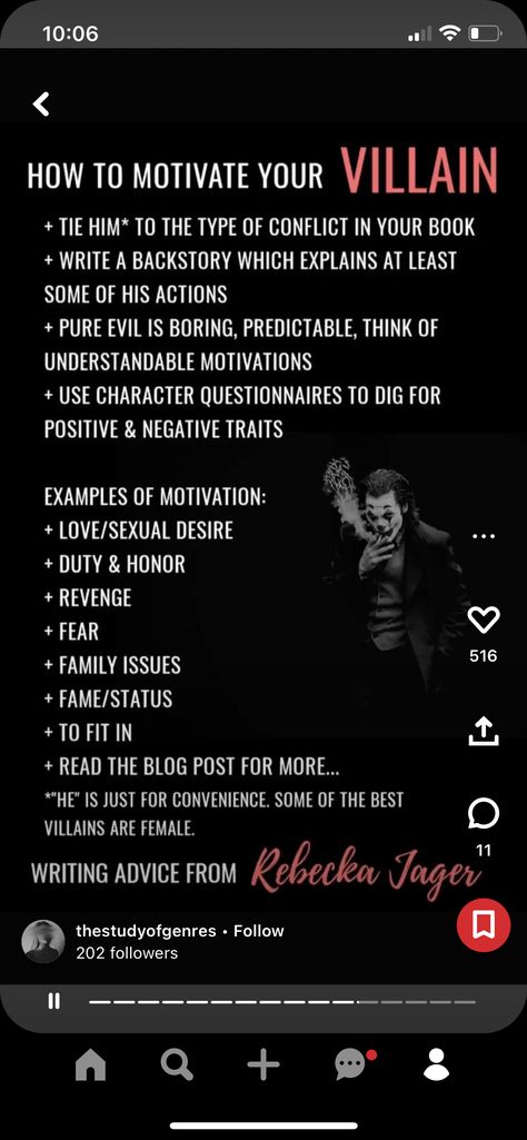 Reasons To Be A Villain, Villain Traits, Manipulative Villain, Types Of Villains, Story Plot Ideas, Revenge Ideas, Character Questionnaire, Acting Scripts, Plot Ideas