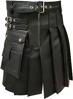 Black Kilt, Leather Kilt, Utility Kilt, Modern Costumes, Larp Costume, Men In Kilts, Cowboy Style, Black Cargo, Mens Black Leather