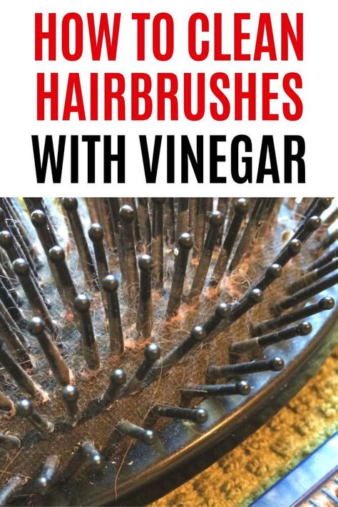 Clean Hairbrush Diy, How To Deep Clean Hair Brushes, How To Get Lint Out Of Hairbrush, Deep Clean Hair Brush, Clean Brushes Hair, Clean Hairbrush Buildup, How To Clean Hair Brushes Diy, How To Clean A Hairbrush, How To Clean Your Hairbrush