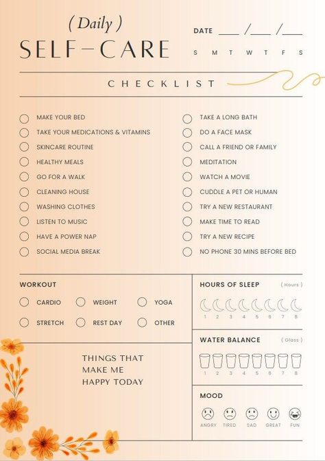 "Printable, Digital \"Daily Self-Care Planner\"" mealplannerД±nsert #templatesforweeklyplanner #weeklymealplannerideas #pocketplanner📖 Daily Planner Layout, Aesthetic Digital Planner, Daily Planner Book, Gratitude Daily, Positive Aspects, Achievable Goals, Planner Writing, Wedding Planner Printables, Self Care Bullet Journal