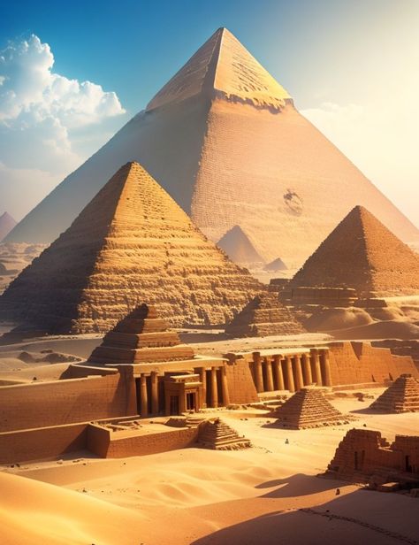 Egyption Pyramid, Egyptian Pyramids Art, Pyramids Egypt Aesthetic, Egypt Monuments, Pyramid Egypt, The Great Pyramid Of Giza Aesthetic, Pyramids Egypt Wallpaper Hd, Ancient Egypt Crafts, Pyramids Of Egypt