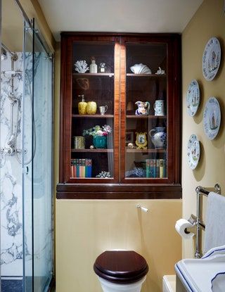 Antique Wall Cabinet, Emma Grant, Edward Bulmer, New England Beach House, Antique Bathroom, Bathroom Wall Cabinet, Flat House, Wooden Ideas, Natural Paint