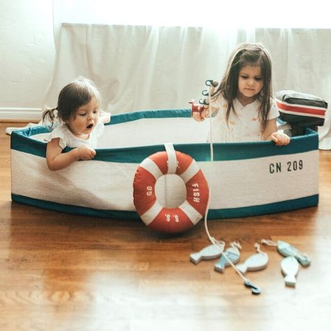 Toddler Gift Ideas, Man Overboard, Wooden Oars, Imagination Toys, Life Preserver, Kids Holiday Gifts, Play Tent, Gone Fishing, Fishing Boat