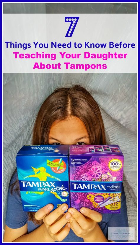 teaching your daughter about tampons Best Tampons For Beginners, Girls First Period Kit Daughters, How To Put In A Tampon, Tampon Tips, First Period Kit Daughters, Period Board, Tampon Insertion, Tampax Pearl, First Period Kits