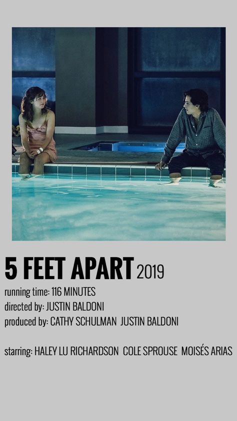 5 Feet Apart Poster, 5 Feet Apart, Best Films To Watch, Books Turned Into Movies, Five Feet Apart, Haley Lu Richardson, Iconic Movie Posters, Tv Series To Watch, Film Posters Vintage