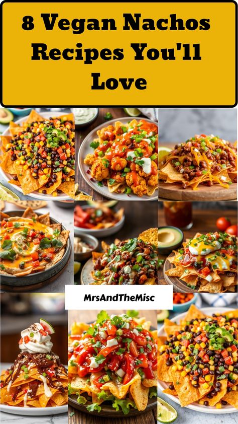 Tasty plant-based twists on a classic snack: 8 vegan nacho recipes to die for! Vegan Nachos Recipe, Chili Cheese Nachos, Best Nacho Recipe, Vegan Hollandaise Sauce, Nachos Recipes, Nacho Recipes, Vegan Bacon Bits, Dessert Nachos, Breakfast Nachos