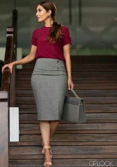 Corporate Skirt Styles, Skirt Office Style, Work Attire Women, Classy Skirts, Fashionable Work Outfit, Elegant Outfit Classy, Corporate Attire, Matching Shoes, Stylish Work Attire