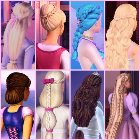 barbie vibes❀ on Twitter: "🎀 pretty Barbie hairstyles 🎀… " Barbie Hairstyles, Pretty Barbie, Disney Barbie, Barbie Hairstyle, Barbie Vibes, Princess Movies, Barbie Hair, Movies Outfit, Barbie Princess