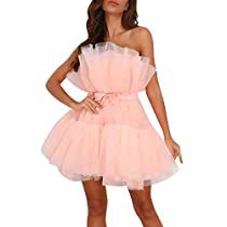 Check this out! Dresses For Teens Black, Hot Pink Prom Dress, Tule Rok, Ruffle Prom Dress, Vestidos Color Rosa, Mini Homecoming Dresses, Strapless Prom Dresses, Mini Dress Formal, Formal Dresses Short