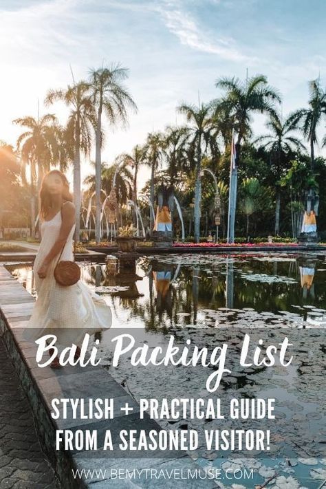 A complete Bali packing list that is stylish, practical and fun, to help you plan your Bali wardrobe, according to a seasoned visitor! #bali Bali Hiking Outfit, How To Dress In Bali, Bali Shopping Clothes, Bali Packing List Woman, What To Wear In Bali For Women, Outfits For Bali Vacation, Bali Vacation Outfits, Bali Wardrobe, What To Pack For Bali